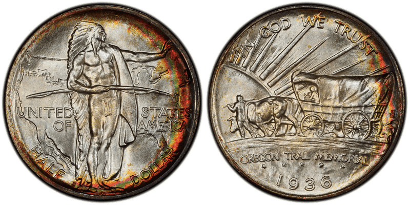 1936 Oregon Trail Memorial Commemorative Half Dollar