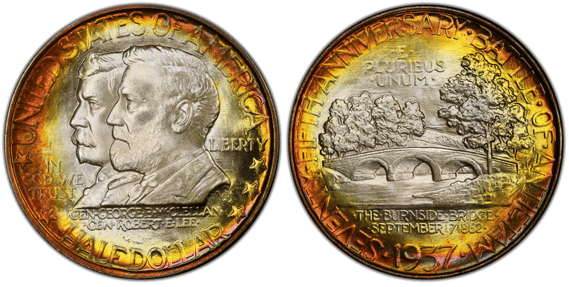 1937 Battle of Antietam Anniversary Commemorative Half Dollar