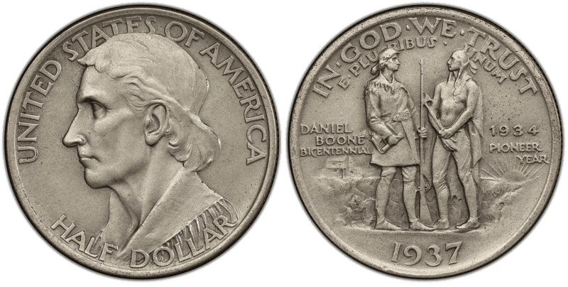 1937 Proof Boone Matte Half Dollar