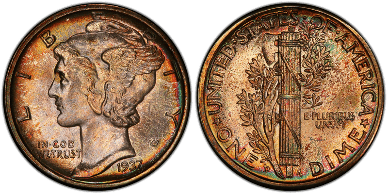 1937 Mercury Dime