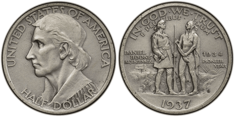 1937 (D) Proof Boone Matte Half Dollar
