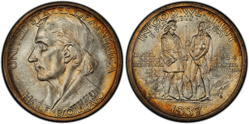 1937 Daniel Boone Bicentennial Commemorative Half Dollar