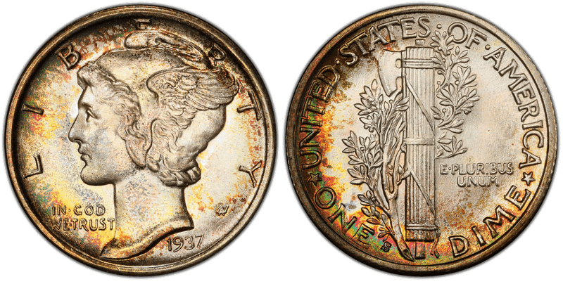 1937 (S) Mercury Dime