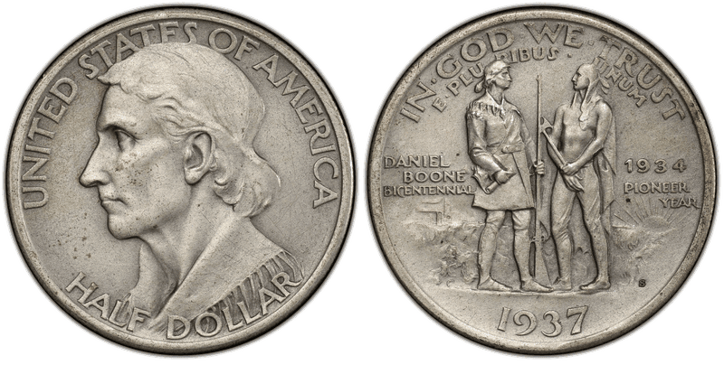 1937 (S) Proof Boone Matte Half Dollar