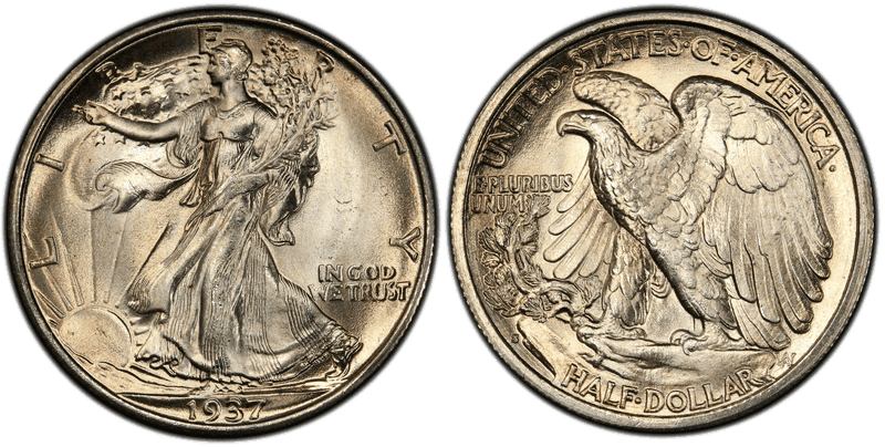 1937 (S) Walking Liberty Half Dollar