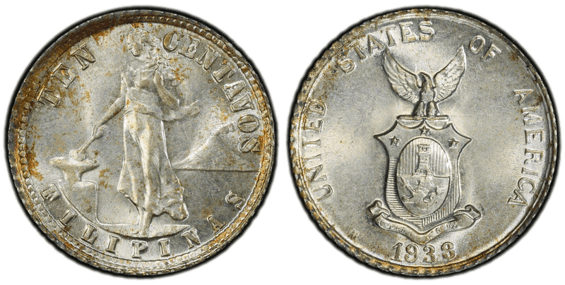1938 Philippine Ten Centavos