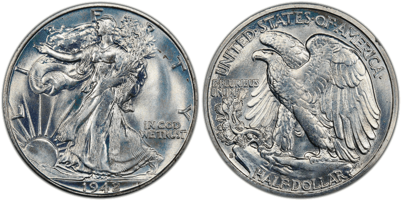 1942 (S) Walking Liberty Half Dollar