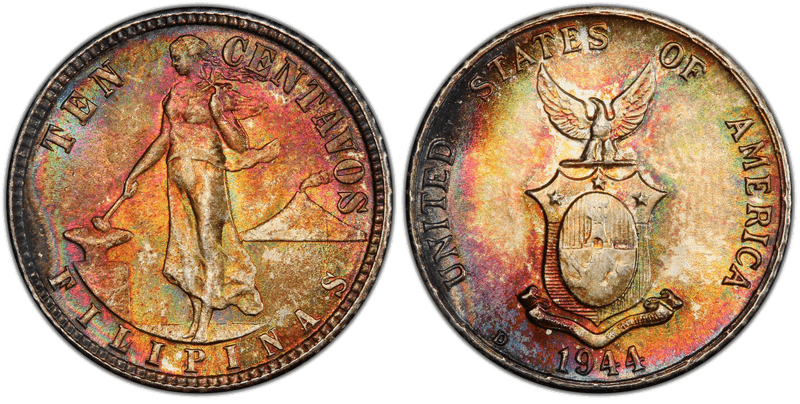 1944 Philippine Ten Centavos
