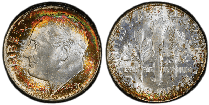 1950 Roosevelt Dime