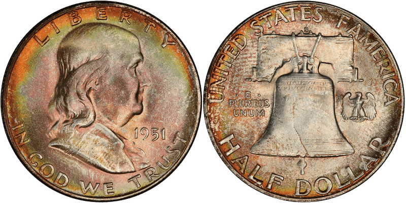1951 (S) Franklin Half Dollar