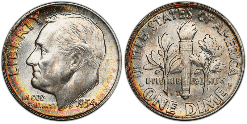 1954 Roosevelt Dime