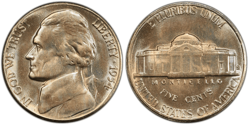 1954 (S) Jefferson Nickel