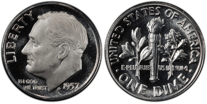 1957 Proof Roosevelt Dime