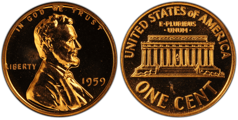 1959 Proof Lincoln Memorial Cent