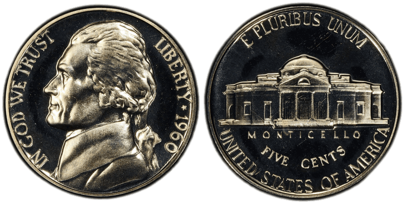 1960 Proof Jefferson Nickel