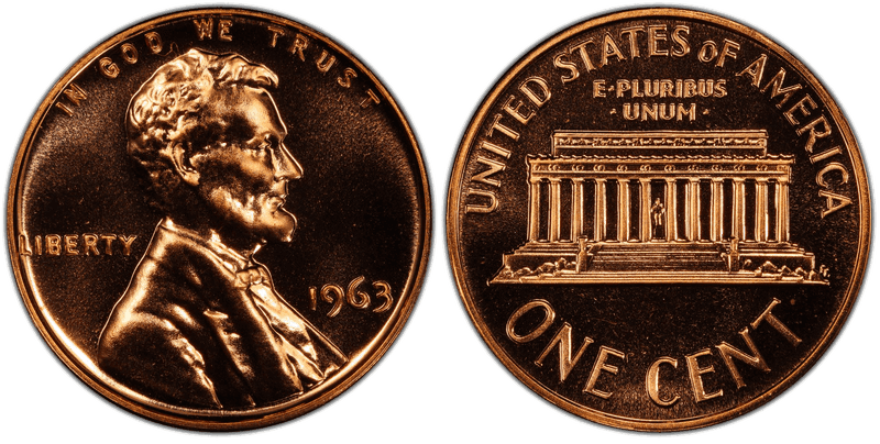 1963 Proof Lincoln Memorial Cent