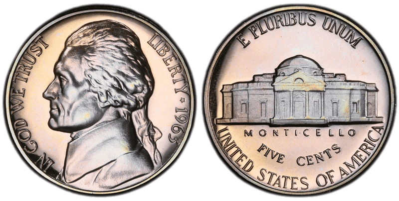1963 Proof Jefferson Nickel
