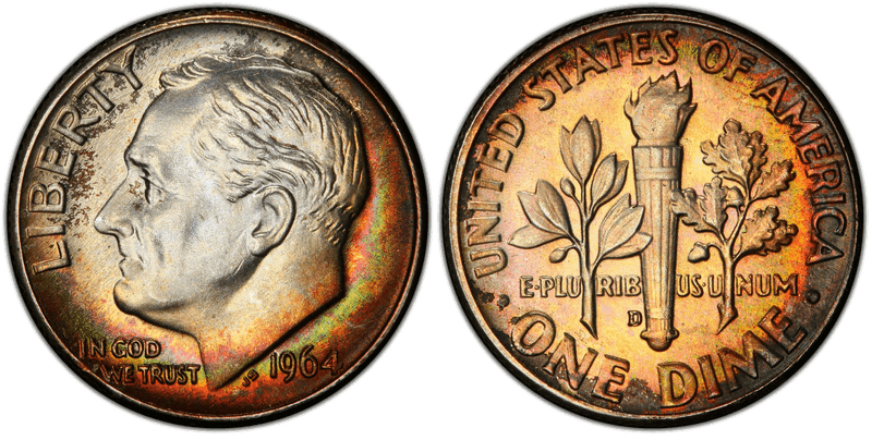 1964 Roosevelt Dime