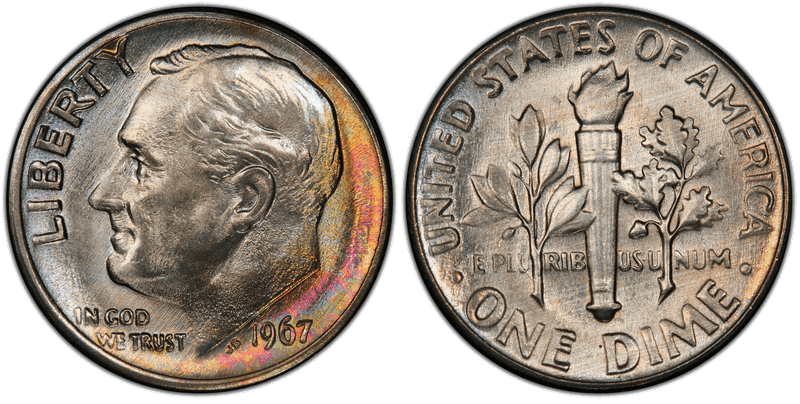 1967 Roosevelt Dime