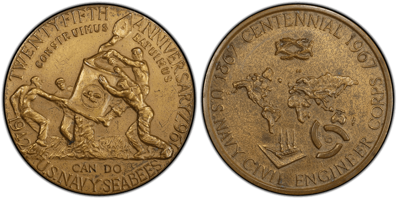 1967-P Medal SEEBEES Anniv Large