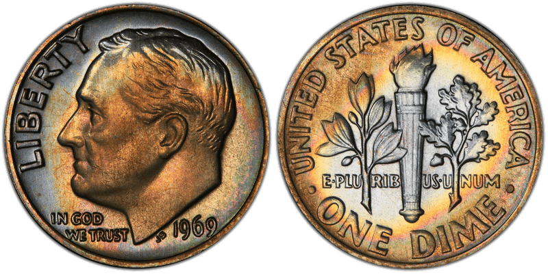 1969 Roosevelt Dime