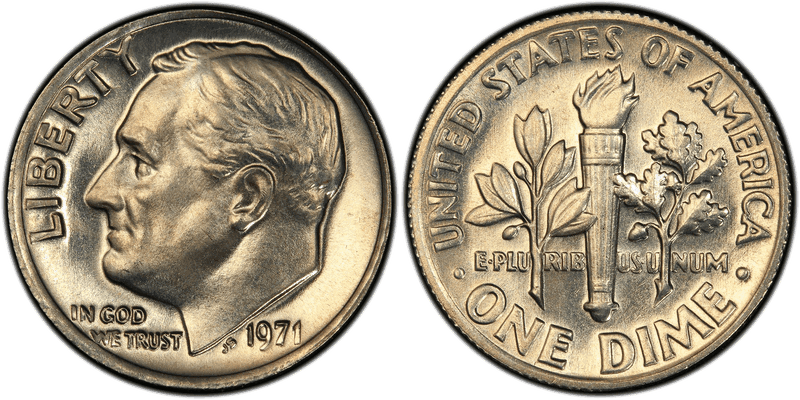 1971 Roosevelt Dime