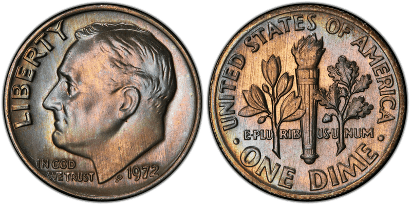 1972 Roosevelt Dime