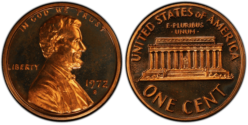 1972 (S) Proof Lincoln Memorial Cent