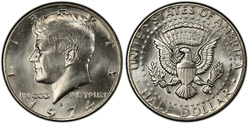 1974 (D) Kennedy Half Dollar - Doubled Die Obverse