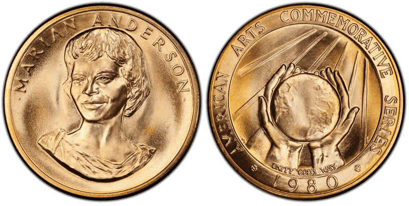 1980 American Arts Commemorative Medallion - Marian Anderson