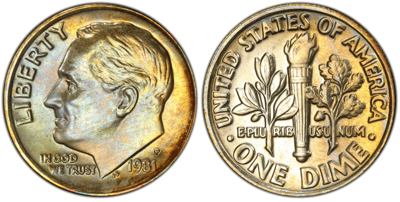 1981 (P) Roosevelt Dime
