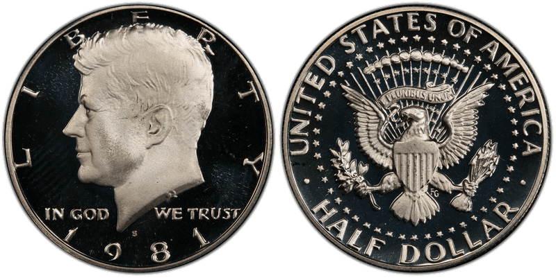 1981 (S) Proof Kennedy Half Dollar - Type 1
