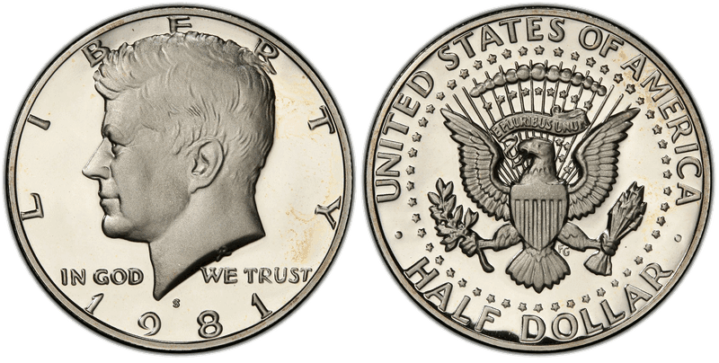1981 (S) Proof Kennedy Half Dollar - Type 2