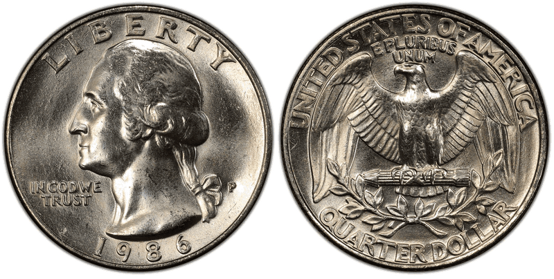 1986 (P) Washington Quarter