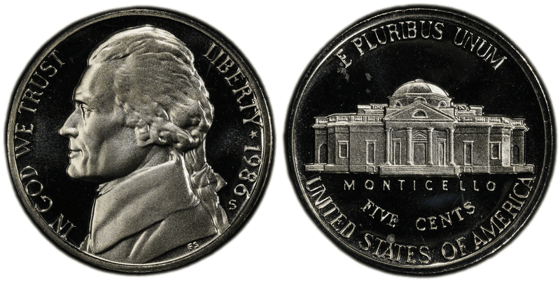 1986 (S) Proof Jefferson Nickel