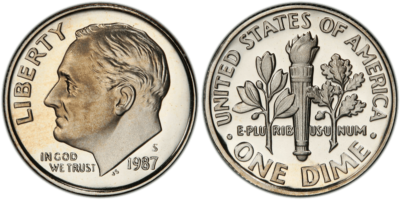 1987 (S) Proof Roosevelt Dime
