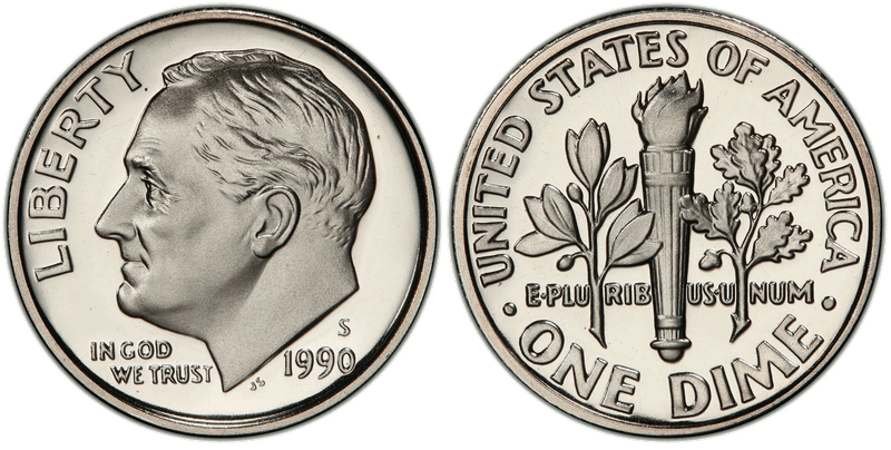 1990 (S) Proof Roosevelt Dime