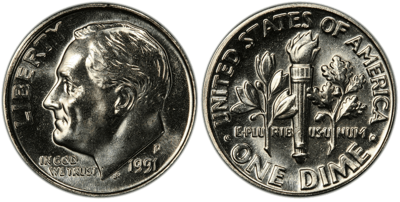 1991 (P) Roosevelt Dime