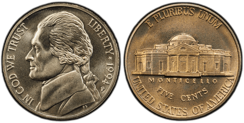 1994 (P) SMS Jefferson Nickel