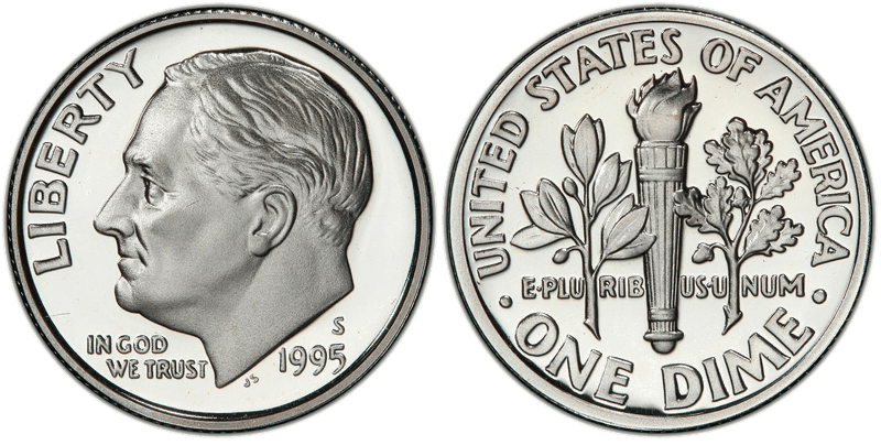 1995 (S) Proof Silver Roosevelt Dime