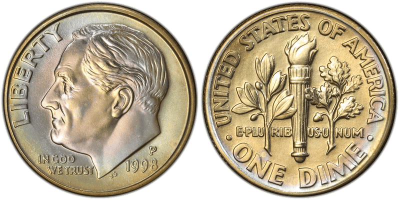 1998 (P) Roosevelt Dime