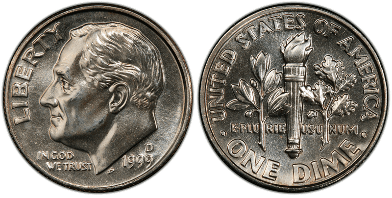 1999 Roosevelt Dime