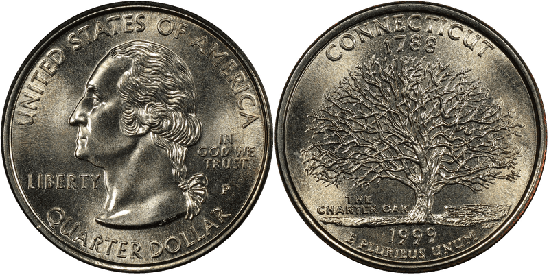 1999 (P) Connecticut State Quarter
