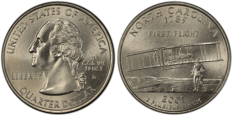 2001 (D) North Carolina State Quarter