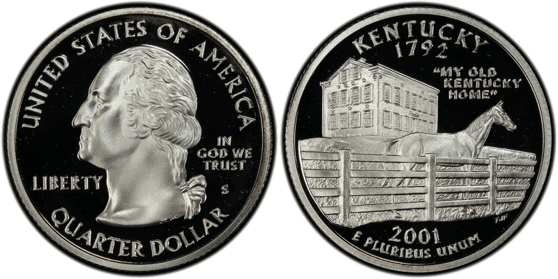 2001 (S) Proof Kentucky Silver State Quarter