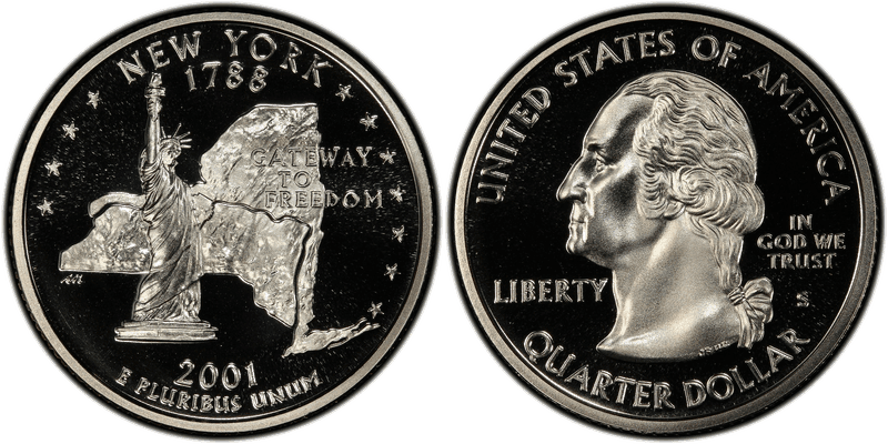2001 (S) Proof New York State Quarter