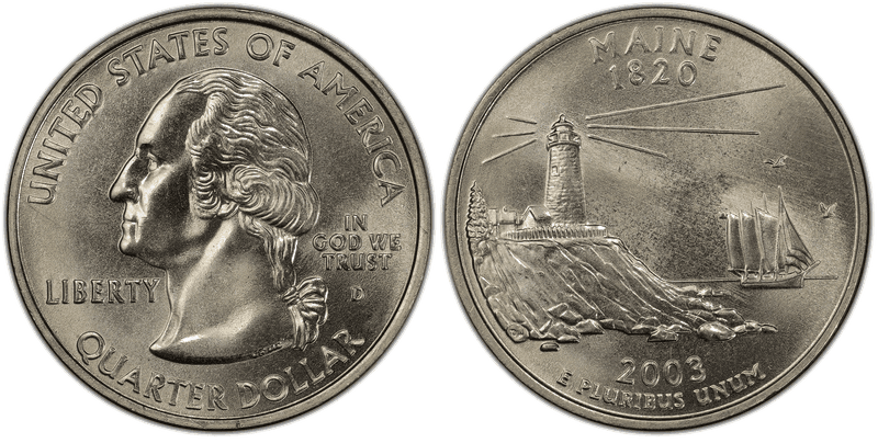 2003 (D) Maine State Quarter