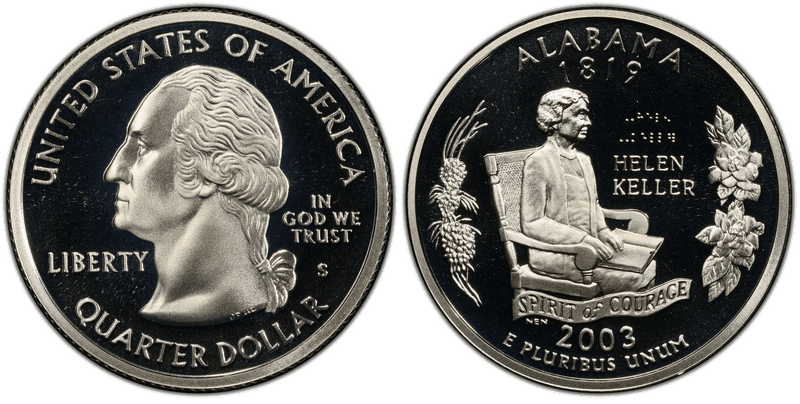 2003 (S) Proof Alabama Silver State Quarter