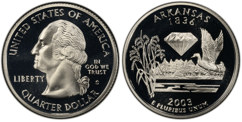 2003 (S) Proof Arkansas Silver State Quarter