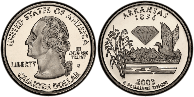 2003 (S) Proof Arkansas State Quarter